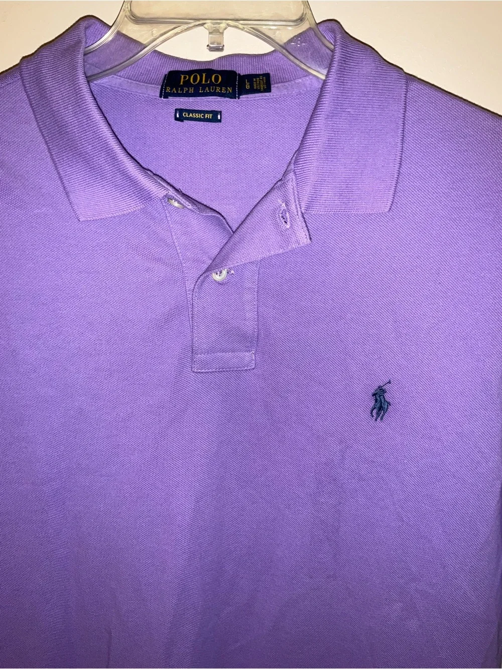Polo by Ralph Lauren Men's Lavender Classic Fit Cotton Polo Shirt